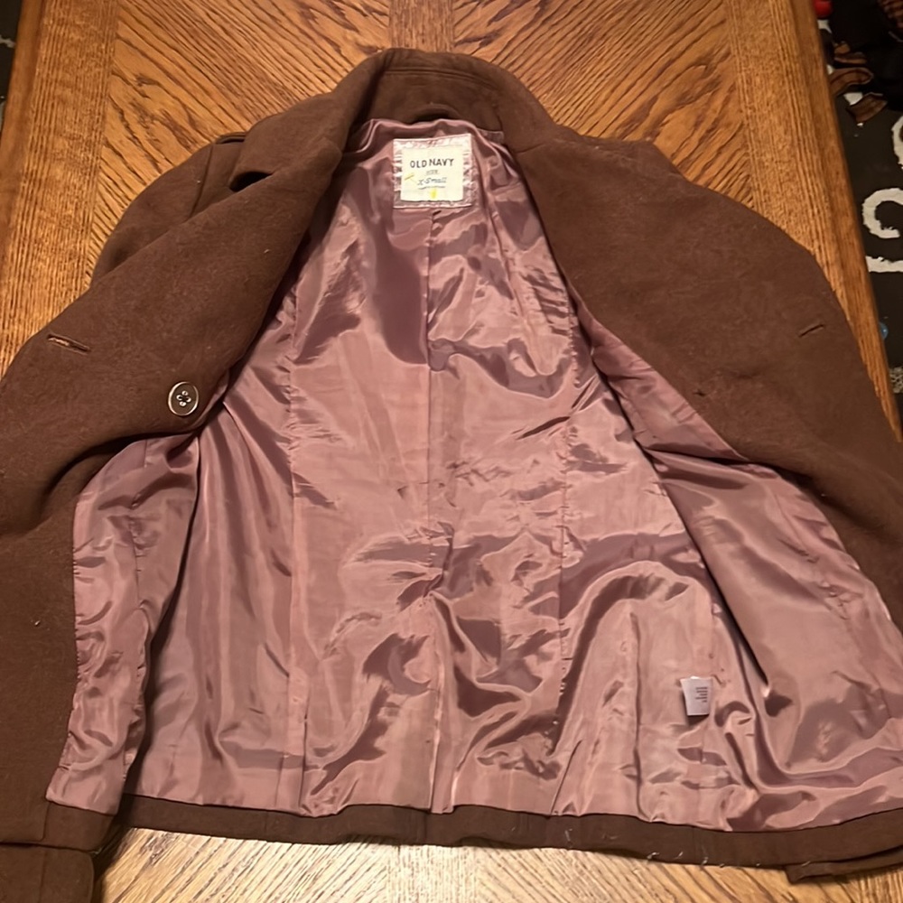 Rust / Brown Colored Classic Polyester Wool Peaco… - image 5